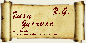 Rusa Gutović vizit kartica